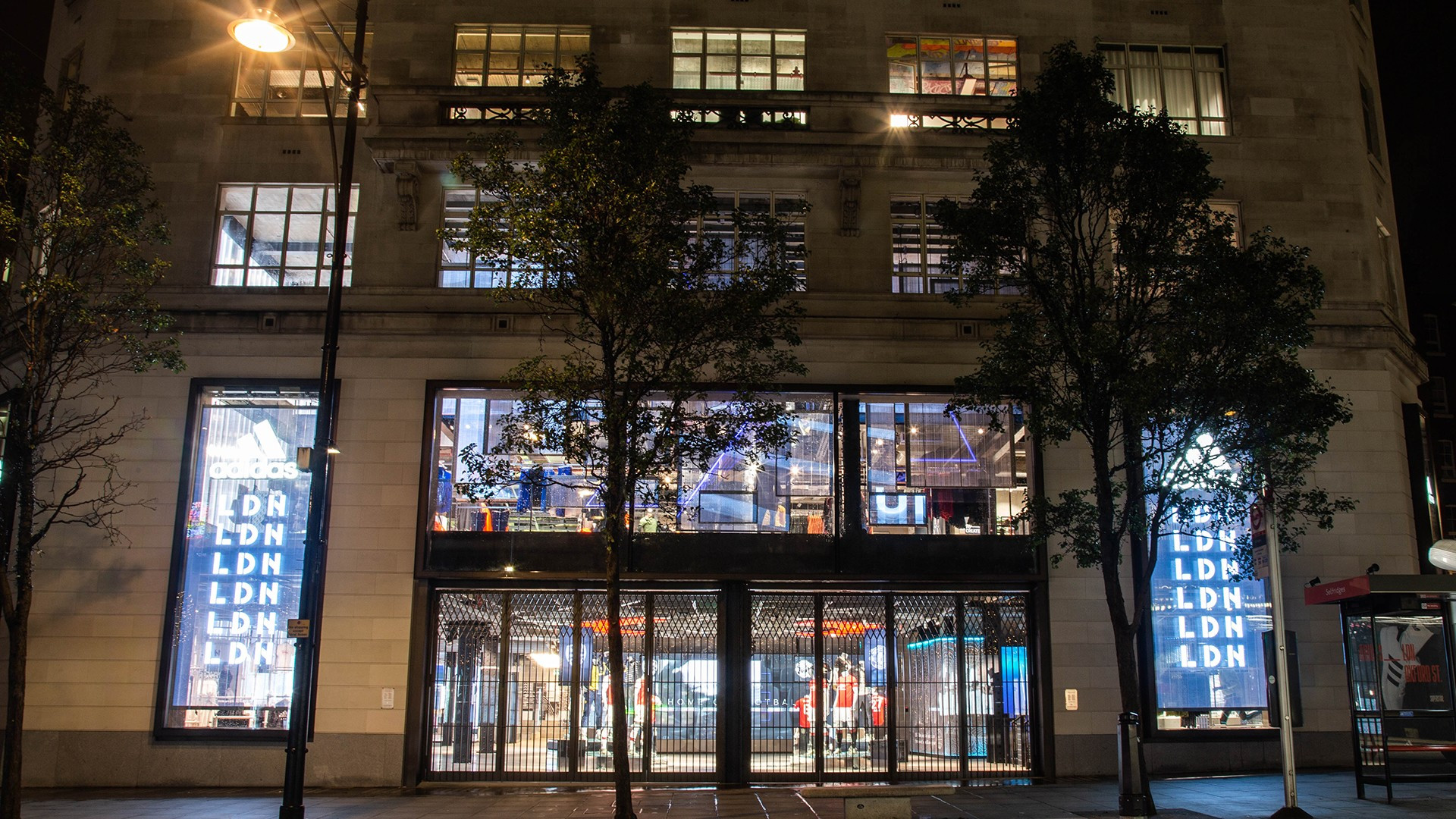 Adidas flagship store on Oxford Street in London